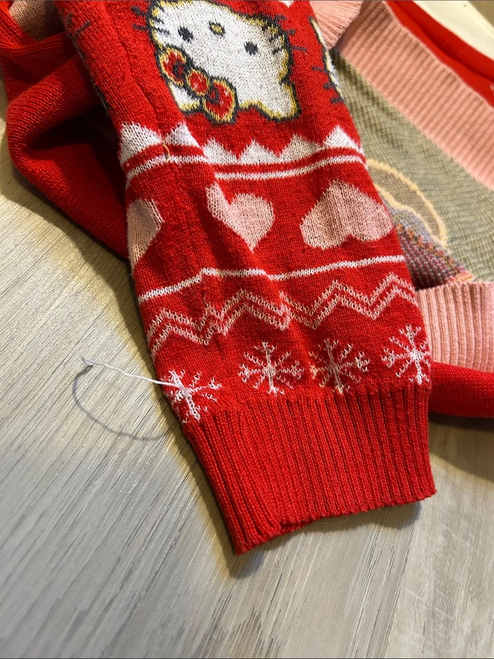 Hello Kitty Red and Pink Holiday Sweater size girls 8